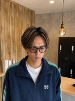 フィル(fil.)&nbsp;センターパート × バレイヤージュ風ハイライト