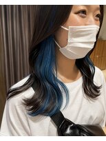 リコ ヘアアンドリラクゼーション 名駅店(LICO HAIR＆RELAXATION)&nbsp;スカイブルーインナーカラー　名古屋駅/名駅