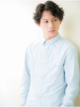 モッズ ヘア 福岡姪浜店(mod's hair) *mod's姪浜*…スーツに◎くせ毛風パーマのサイドパートショートd