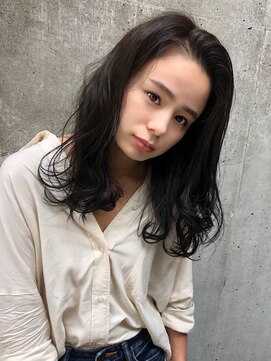 ソルトウォーター(SALT WATER) 外国人風センターパートグレージュロブ