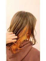 セブンルックス モカ 宇都宮鶴田店(7LOOKS mocha)&nbsp;インナーカラー×オレンジベージュ