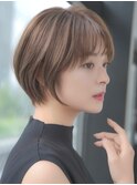 前髪あり大人ショートボブ20代30代40代【AIN.表参道】川原大地