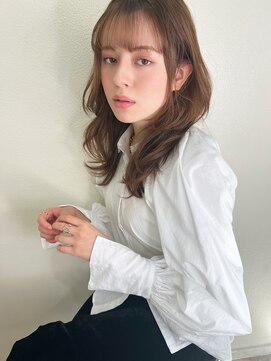 マリアバイアフロート(Maria by AFLOAT) 【山田】シースルー前髪ミルクティーベージュレイヤー