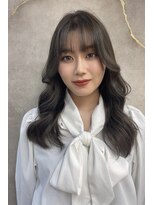 韓国ミディアムヘア、ショコラベージュ