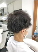 MEN'S HAIR  センターパート　ツイストスパイラル　コンマヘア