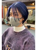 【ショート】×【ネイビーブルー】