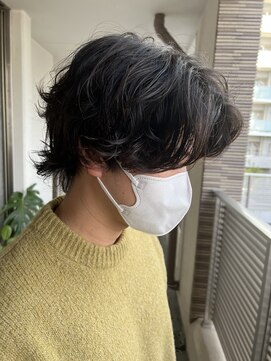 ガーデン オオタカノモリ(garden otakanomori) アッシュカラー/ニュアンスパーマ/メンズミディアム