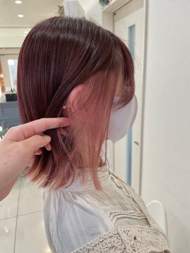 ルル 宇都宮(Loulou) インナーカラー ピンクベージュ