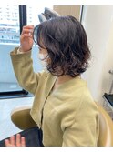 【ハクラ】ボブパーマ レイヤーボブ 顔まわりカット ボブウルフ