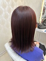 フレア(FLAiR)&nbsp;外ハネスタイルブリーチなしレッドカラー