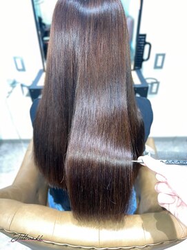 ジル アンク(Jill ankh) 《Jillankh姫路駅前》縮毛矯正 艶髪カラー グレージュブラウン