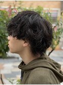 シャドウパーマ センターパート