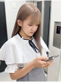 12723艶髪ホワイトブロンド髪質改善ミルクティーベージュロング