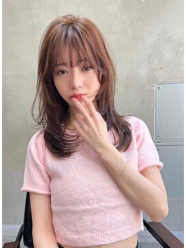 レニーバイエース(LANY by ACE) LANY横浜 マロンブラウン×レイヤーカット
