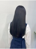 【横田芽衣】ブリーチなしブルーブラック
