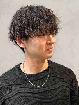 リベルテ 京橋(Liberte) ツーブロック×ダウンパーマ◎韓国風マッシュ小顔カット