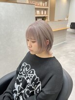 ワク 岡崎店(waku) ショートウルフ×ミルクティグレージュ