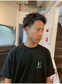 MEN’S HAIR/ブルーブラック/フェザーパーマ/心斎橋