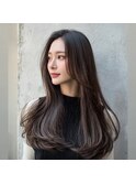 きれいめ　毛先ワンカールロング