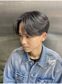 センターパート　コンマバング　ニュアンスパーマ　としお