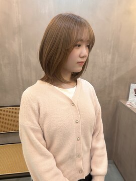 ユッカ 京橋(YUCCA) 【YUCCA】ミルクティーベージュグレージュミディアムレイヤー