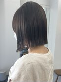 20代30代切りっぱなしボブタッセルボブ顔周りレイヤーオリーブ