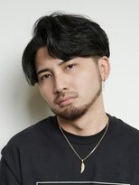 ログ(LOG) ニュアンスパーマ センターパート 大人 黒髪 高松