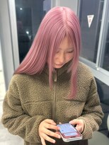ロイオブジゼル(roi of GiseL)&nbsp;ブリーチ ダブルカラー ハイトーン ピンクベージュ レイヤー