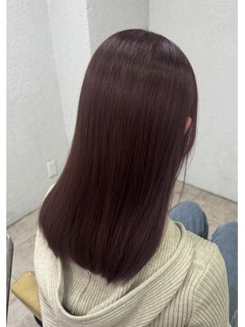 ヴィヒタ 川越 本川越(VIHTA.) ブリーチダブルカラーボルドーレッドカラー川越本川越