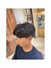 ニュアンスパーマ■カット+シェービング/眉毛カット+ケアトリートメント付