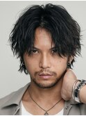 新橋メンズパーマツイストスパイラルパーマ波巻きニュアンス