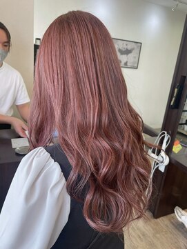ヘアーデザイン サンニイイチヨン(HAIR DESIGN 3214) ブリーチ無しダブルカラー/ピンクベージュ/上尾美容室/