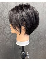 ハピネス クローバー 学園前店(Happiness CLOVER)&nbsp;ショートボブ×髪質改善×白髪ぼかし35ナチュラルショート