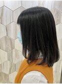 【ストレート】【縮毛矯正】まとめやすい長さの黒髪ストレート