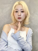 トルネード(TORNADO) 外国人風 韓国風ボブ 切りっぱなしボブ タンバルモリ ブロンド