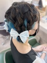 ヘアメイク エンカレッジ(HAIR MAKE encourage)&nbsp;編み込みアレンジ☆ツインおだ