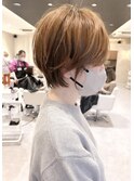 丸みショートボブ/襟足束感ショート/マッシュショート