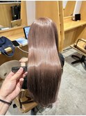  【ケアブリーチでつくる!!艶感ピンクベージュ♪】