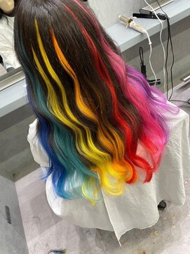 ロア 中目黒(loa) レイヤーロング/グレーベージュ/黒髪/前髪パーマ[中目黒]