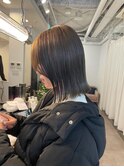 切りっぱなしボブ×グレージュ