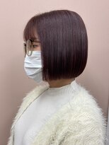 ナインスフロア(9NINTH FLOOR)&nbsp;内巻きボブ/前髪/チェリーピンクブラウン/ラベンダー/暖色カラー