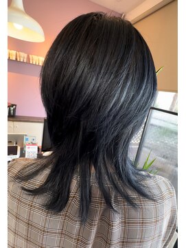 アヴァンス 北花田店(AVANCE) ＊ウルフカット/ブルーブラック/髪質改善