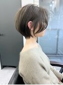 オリーブグレージュ×ショートボブ【岡村大介】