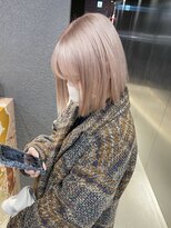 ペレ 栄店(PELE) デザインカラー/レイヤーカット/ウェットヘア/オリーブベージュ