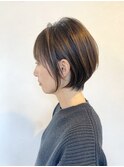 細めハイライフェザーショート刈り上げマッシュショート[船橋]