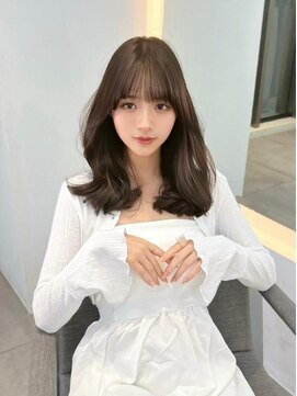 ノク(nok) タッセルbob_前髪黒髪ボブルフネビージュ小顔ワンレン