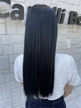 カペリベラ Capelli bella 枚方店 ブルーブラック / 寒色カラー / 艶カラー / 艶髪 / トーンダウン