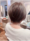 ナチュラルボブ前髪ありイメチェン20代30代40代50代ショートボブ