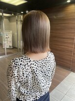 ヘアメイク シュシュ(Hair make chou chou)&nbsp;ボブ/ミルクティーベージュ/レイヤーカット/くくれるボブ