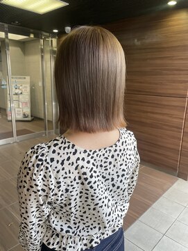 ヘアメイク シュシュ(Hair make chou chou) ボブ/ミルクティーベージュ/レイヤーカット/くくれるボブ